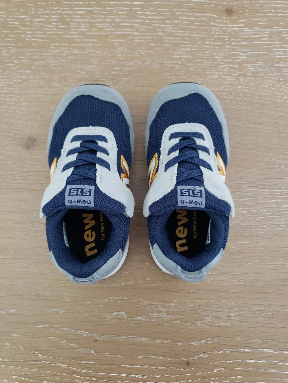 New Balance Kids Navy, Gray and Yellow 515 Sneakers
